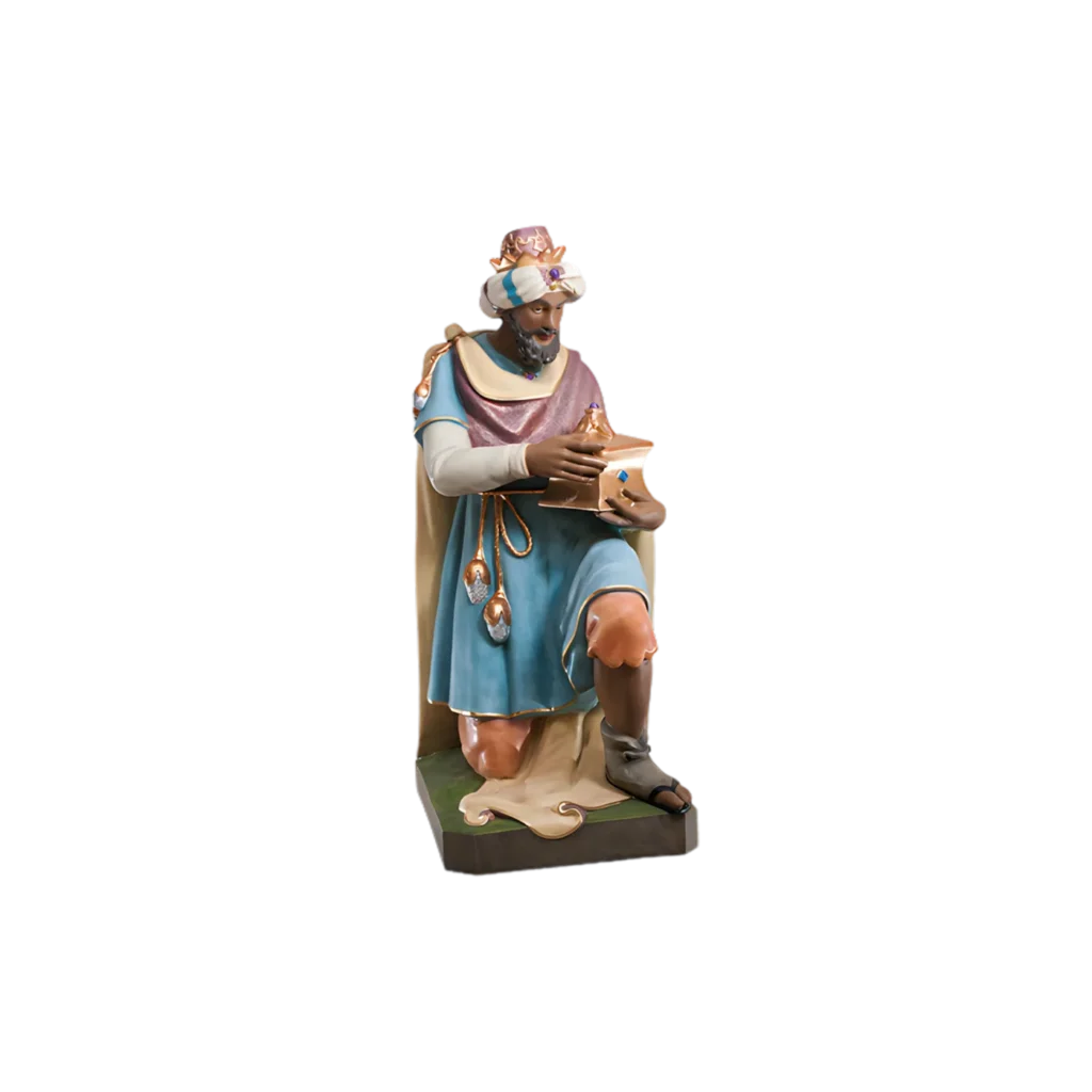 Figura króla ze złotem do szopki – rozmiar 122 cm