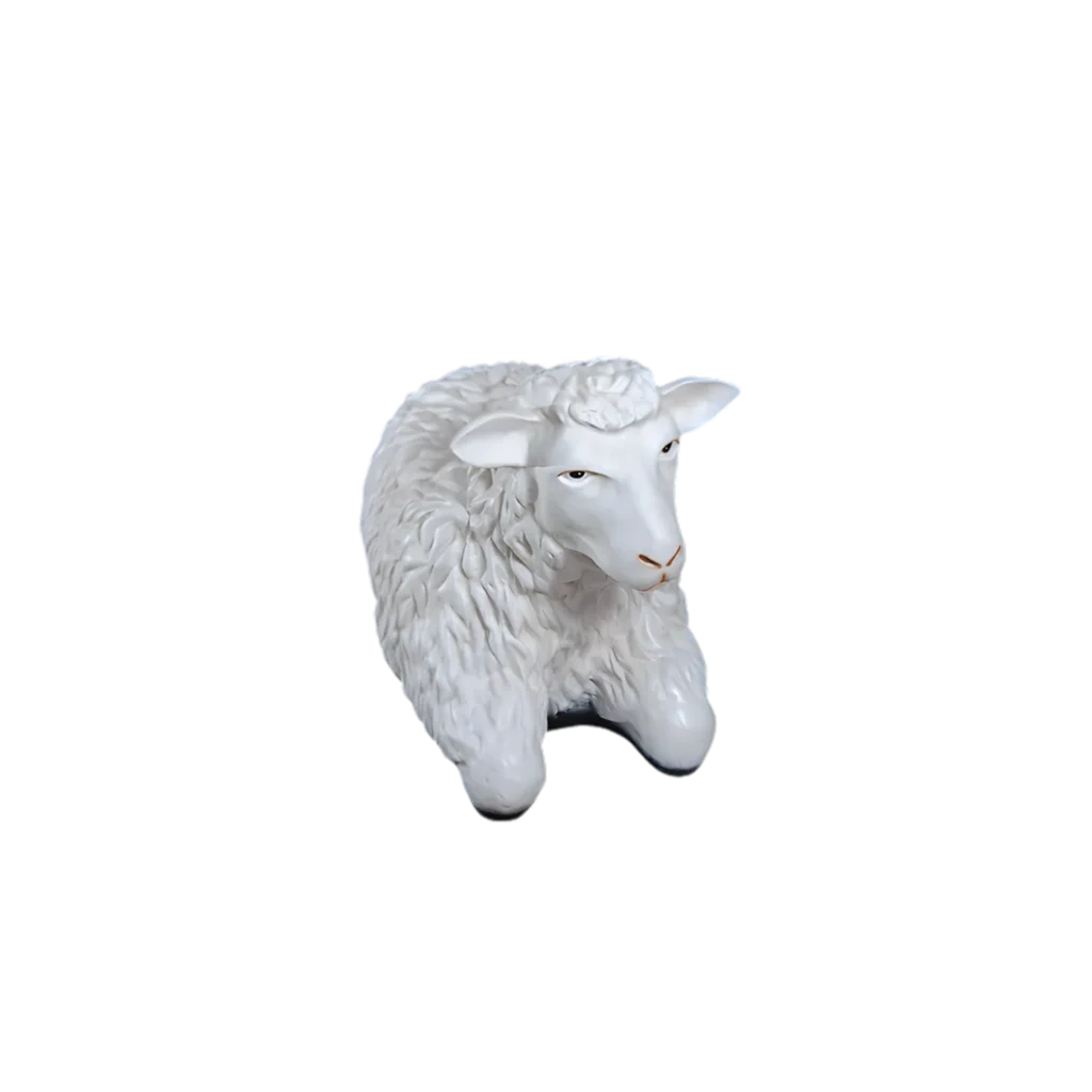 Figura owcy leżącej do szopki – rozmiar 63 cm