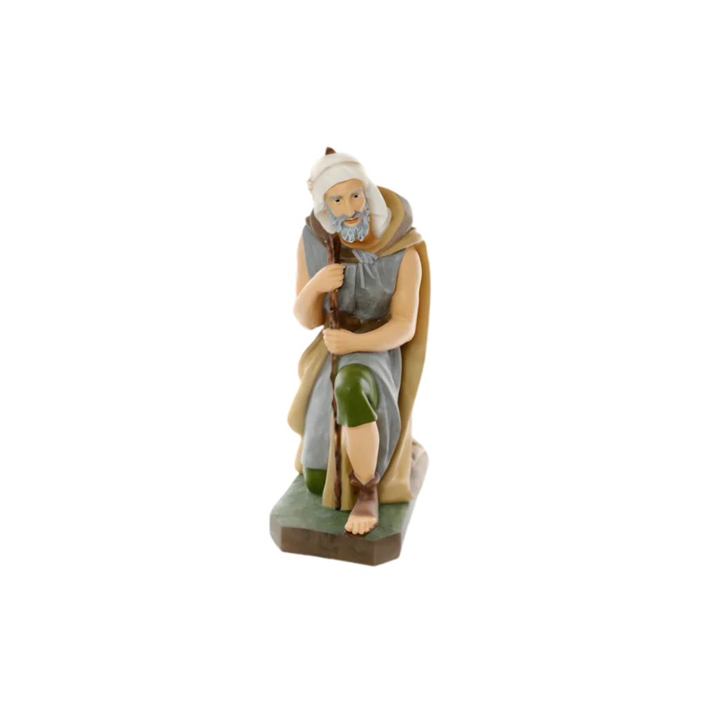 Figura pasterza z kijem klęczącego do szopki – rozmiar 120 cm