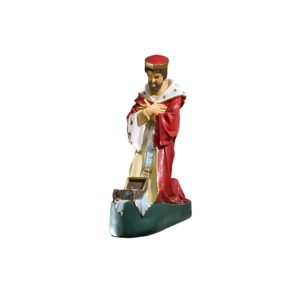 Figura króla ze złotem klęczącego do szopki – wysokość 65 cm