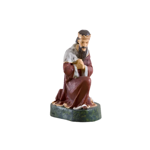Figura króla ze złotem klęczącego do szopki – wysokość 61 cm