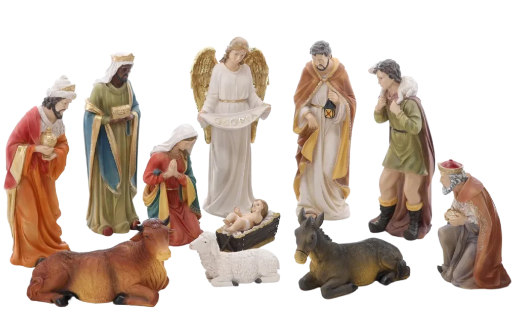 Szopka bożonarodzeniowa – zestaw 11 elementów, 70 cm