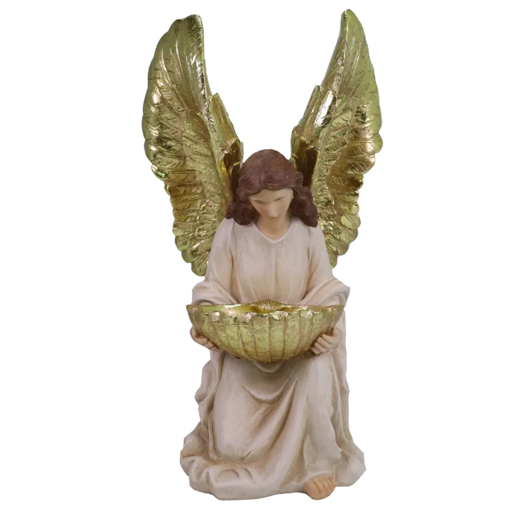 Figura – anioł 28 × 24 × 50 cm masa żywiczna