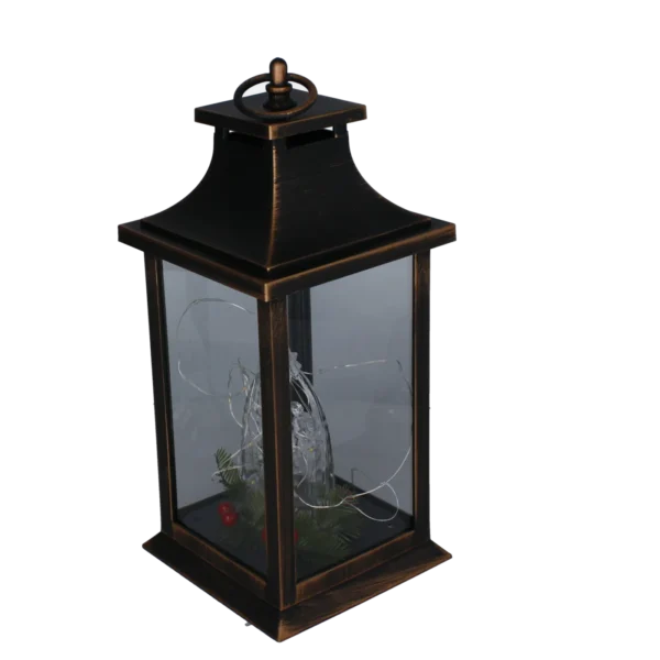 Lampion LED 14 × 14 × 30 cm ze Świętą Rodziną
